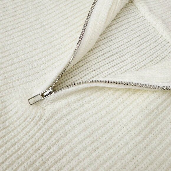 White Casual Women's Cute Knitted Sweater Pants Set - Picture 7 of 7